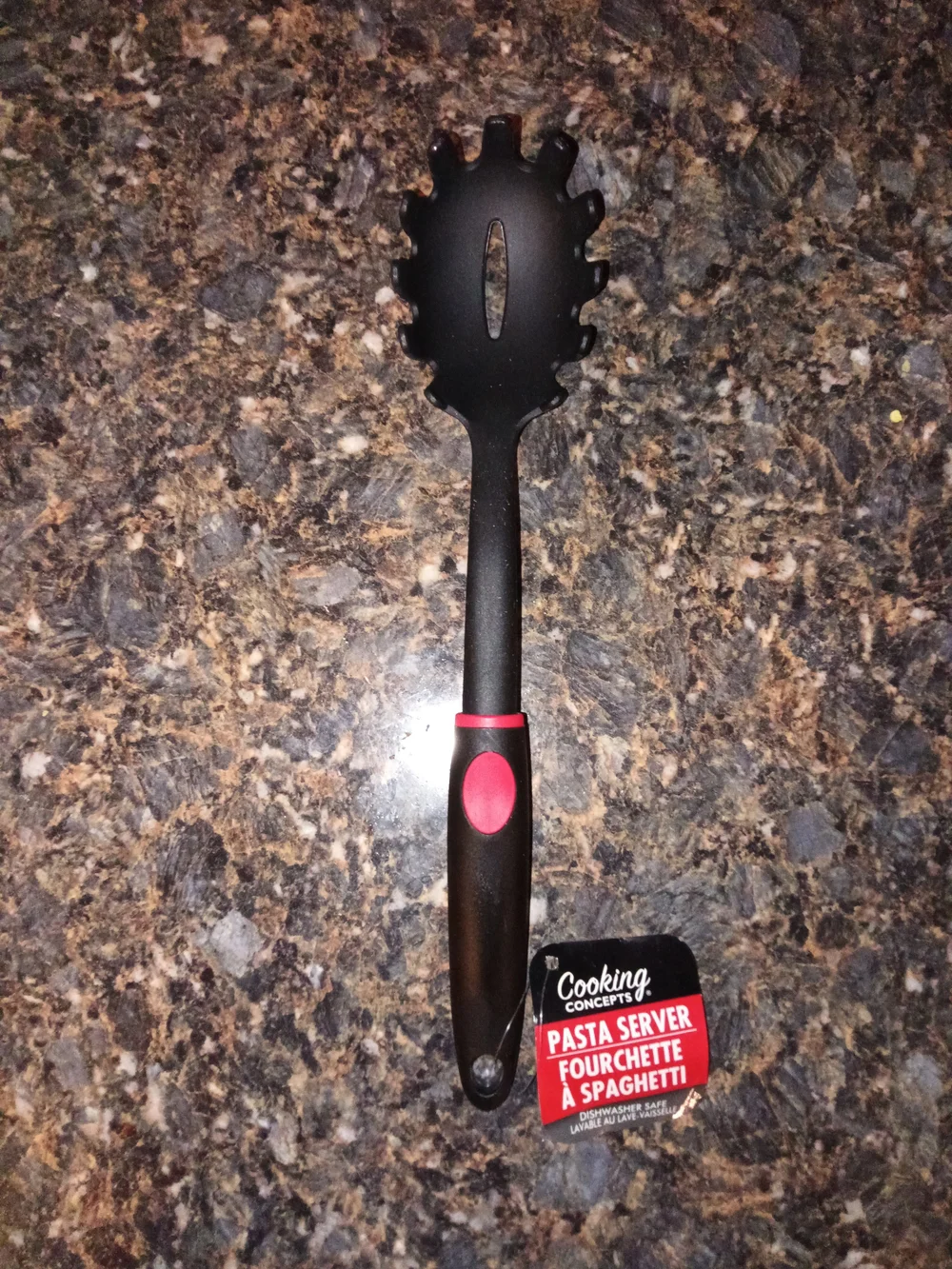Black & Red Pasta Server - 3 Pack